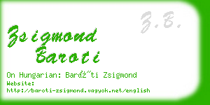 zsigmond baroti business card